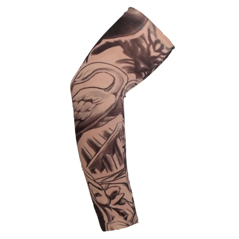 Summer Outdoor Riding Flower Arm Tattoo Sleeve Sports Travel Fishing Sunscreen Tattoo Sleeve Arm Guard