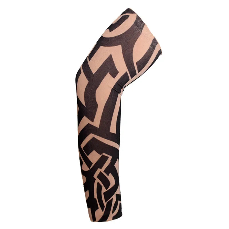 Summer Outdoor Riding Flower Arm Tattoo Sleeve Sports Travel Fishing Sunscreen Tattoo Sleeve Arm Guard