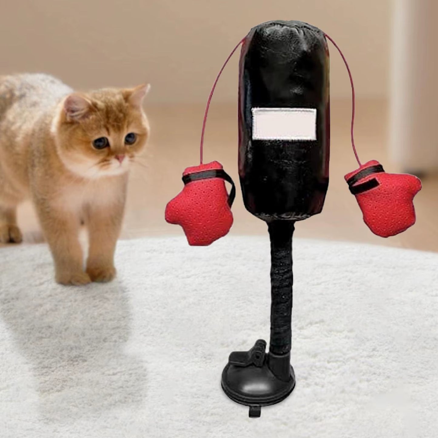 Cat Punching Bag Toy Indoor Kitten Pet Boxing Toy for Bored Indoor Adult Cats with Boxing Gloves Interactive Toys Pet Supplies