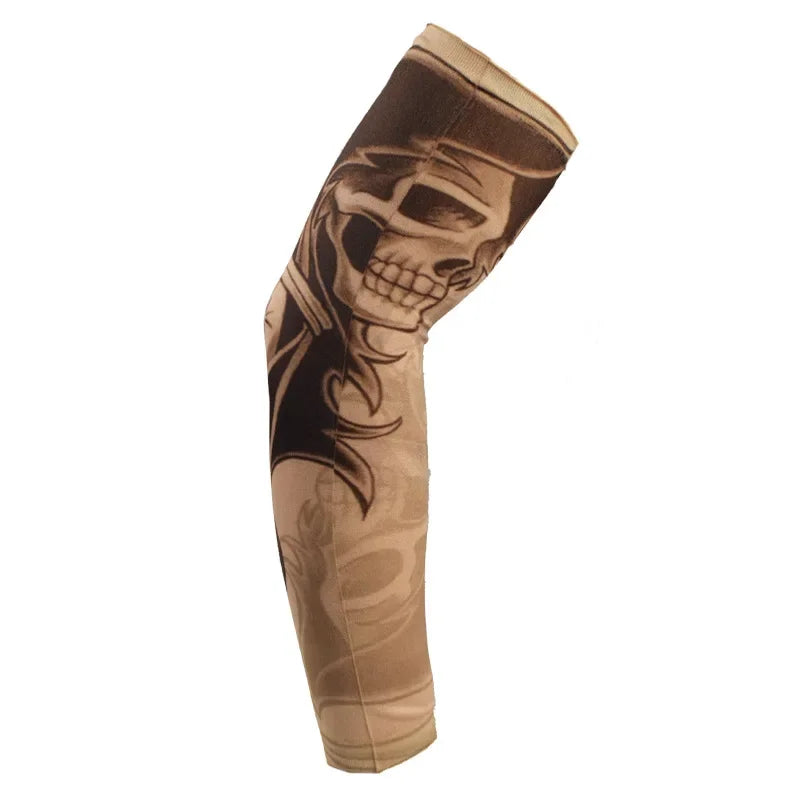 Summer Outdoor Riding Flower Arm Tattoo Sleeve Sports Travel Fishing Sunscreen Tattoo Sleeve Arm Guard