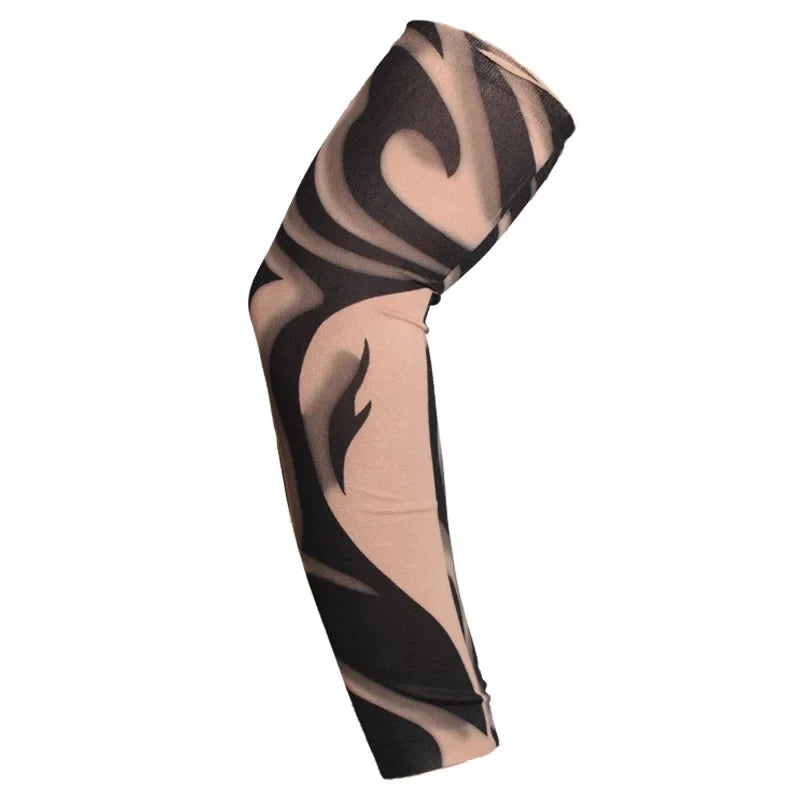 Summer Outdoor Riding Flower Arm Tattoo Sleeve Sports Travel Fishing Sunscreen Tattoo Sleeve Arm Guard