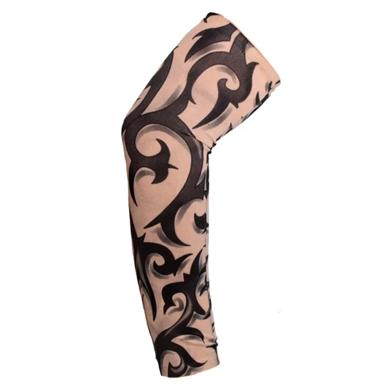 Summer Outdoor Riding Flower Arm Tattoo Sleeve Sports Travel Fishing Sunscreen Tattoo Sleeve Arm Guard