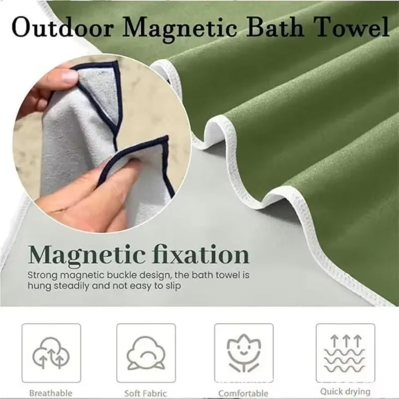 Outdoor Beach Magnetic Bath Towel Soft and Comfortable Outdoor Beach Towel Swimming with Magnetic Bath Towel