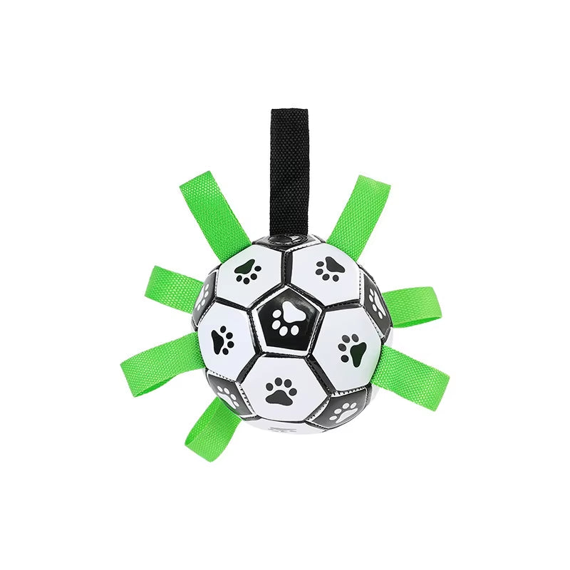 Dog Toys Soccer Ball with Grab Tabs Interactive Dog Balls Toys Durable Puppy Outdoor Training Soccer Pet Football Toys