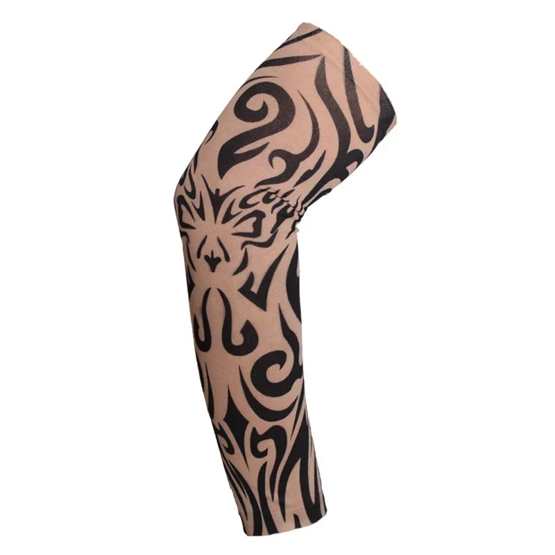 Summer Outdoor Riding Flower Arm Tattoo Sleeve Sports Travel Fishing Sunscreen Tattoo Sleeve Arm Guard