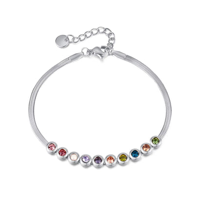 Europe and the United States Fashion Stainless Steel Zircon Bracelet Women Light Luxury Luxury Small High-Grade Accessories