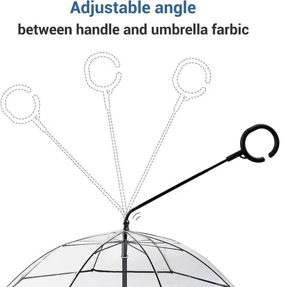C-Shape Handle Umbrella for Small Medium Dogs Pet Umbrella with Adjustable Leash Rain/Snow Walking Doggy Umbralla