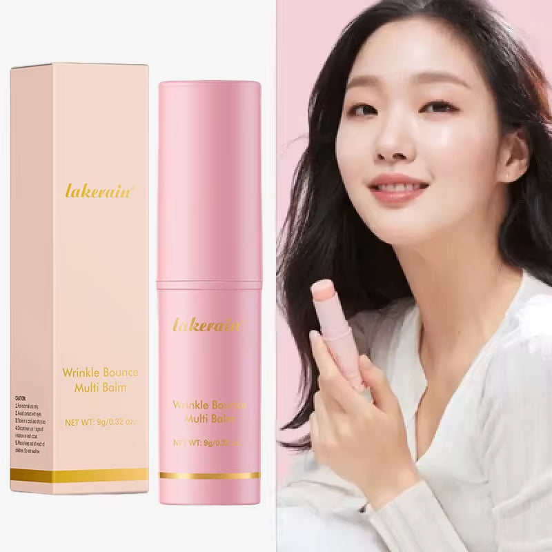 Korean Bounce Multi Balm Collagen Pink Stick Eye Balm for Face Lifting Deep Moisturizing Multi Cream Hydrated Skin Care 1/3/5Pcs