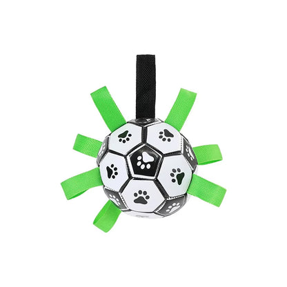 Dog Toys Soccer Ball with Grab Tabs Interactive Dog Balls Toys Durable Puppy Outdoor Training Soccer Pet Football Toys