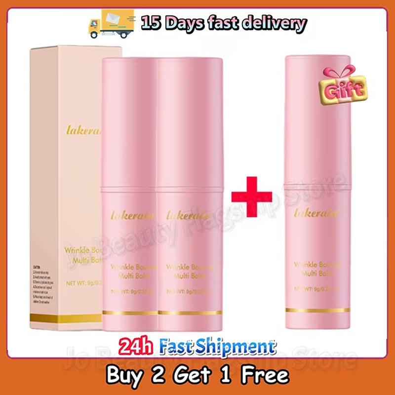 Korean Bounce Multi Balm Collagen Pink Stick Eye Balm for Face Lifting Deep Moisturizing Multi Cream Hydrated Skin Care 1/3/5Pcs