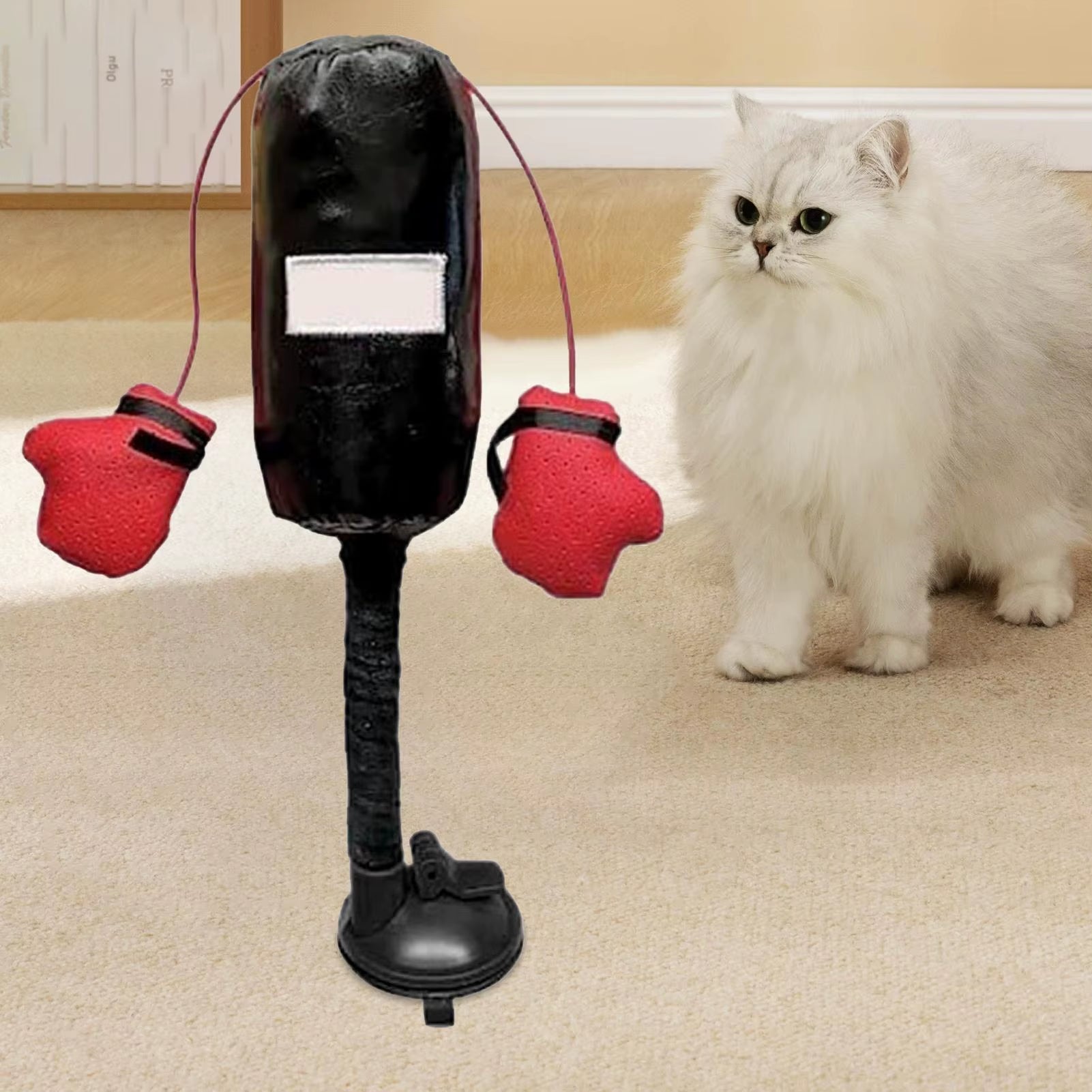 Cat Punching Bag Toy Indoor Kitten Pet Boxing Toy for Bored Indoor Adult Cats with Boxing Gloves Interactive Toys Pet Supplies