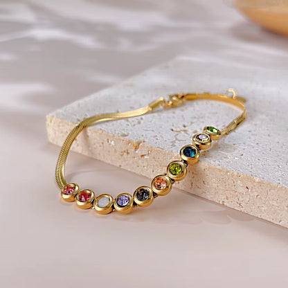 Europe and the United States Fashion Stainless Steel Zircon Bracelet Women Light Luxury Luxury Small High-Grade Accessories