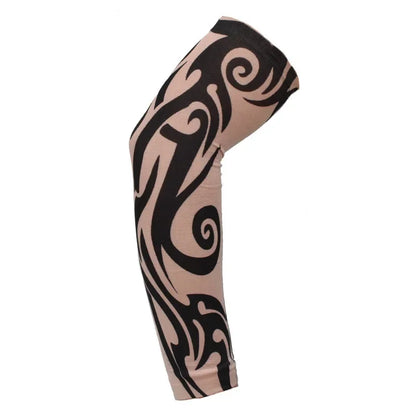 Summer Outdoor Riding Flower Arm Tattoo Sleeve Sports Travel Fishing Sunscreen Tattoo Sleeve Arm Guard